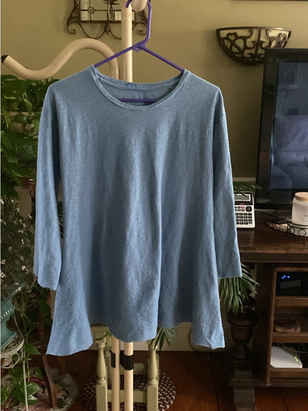 cut loose Blue Long Sleeve Swing Top - Picture 7 of 7